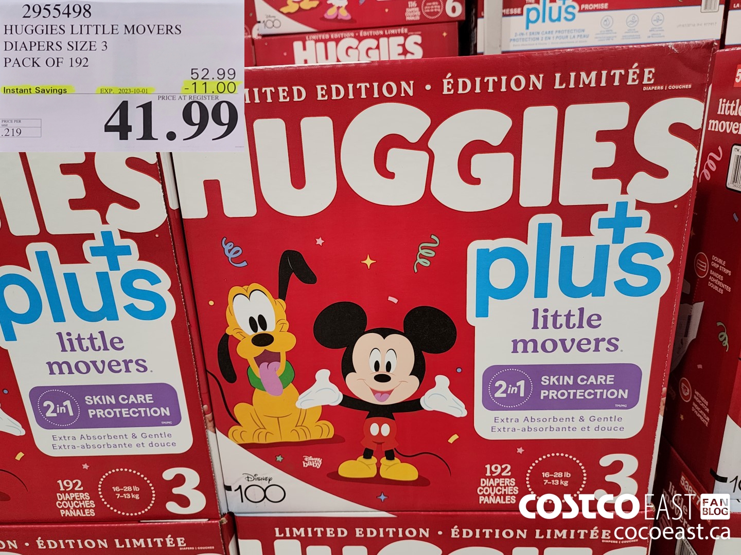 2955498 HUGGIES LITTLE MOVERS DIAPERS SIZE 3 PACK OF 192 ($11.00 INSTANT SAVINGS EXPIRES ON 2023-10-01) $41.99