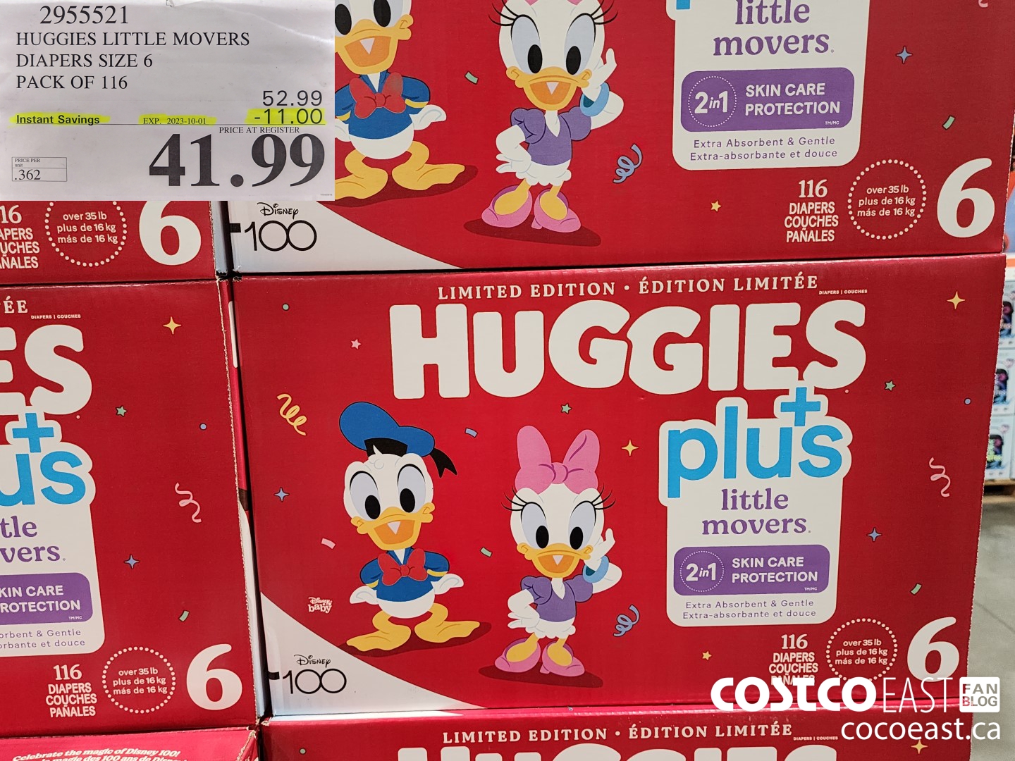 2955521 HUGGIES LITTLE MOVERS DIAPERS SIZE 6 PACK OF 116 ($11.00 INSTANT SAVINGS EXPIRES ON 2023-10-01) $41.99