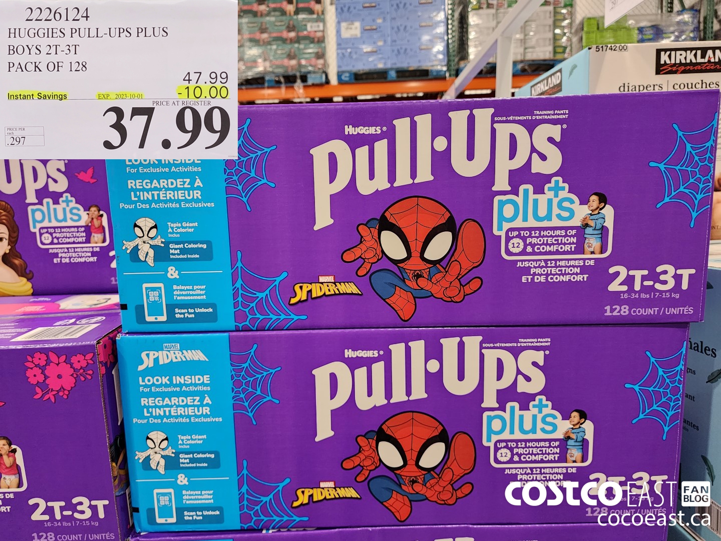 2226124 HUGGIES PULL-UPS PLUS BOYS 2T-3T PACK OF 128 ($10.00 INSTANT SAVINGS EXPIRES ON 2023-10-01) $37.99