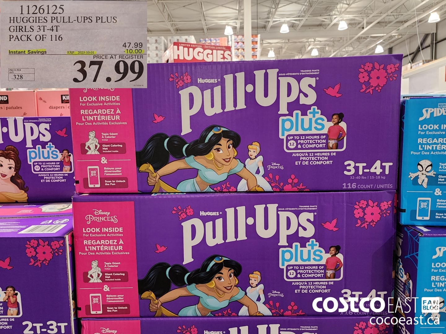 1126125 HUGGIES PULL-UPS PLUS GIRLS 3T-4T PACK OF 116 ($10.00 INSTANT SAVINGS EXPIRES ON 2023-10-01) $37.99