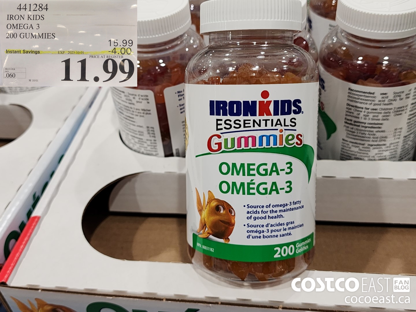 441284 IRON KIDS OMEGA 3 200 GUMMIES ($4.00 INSTANT SAVINGS EXPIRES ON 2023-10-01) $11.99
