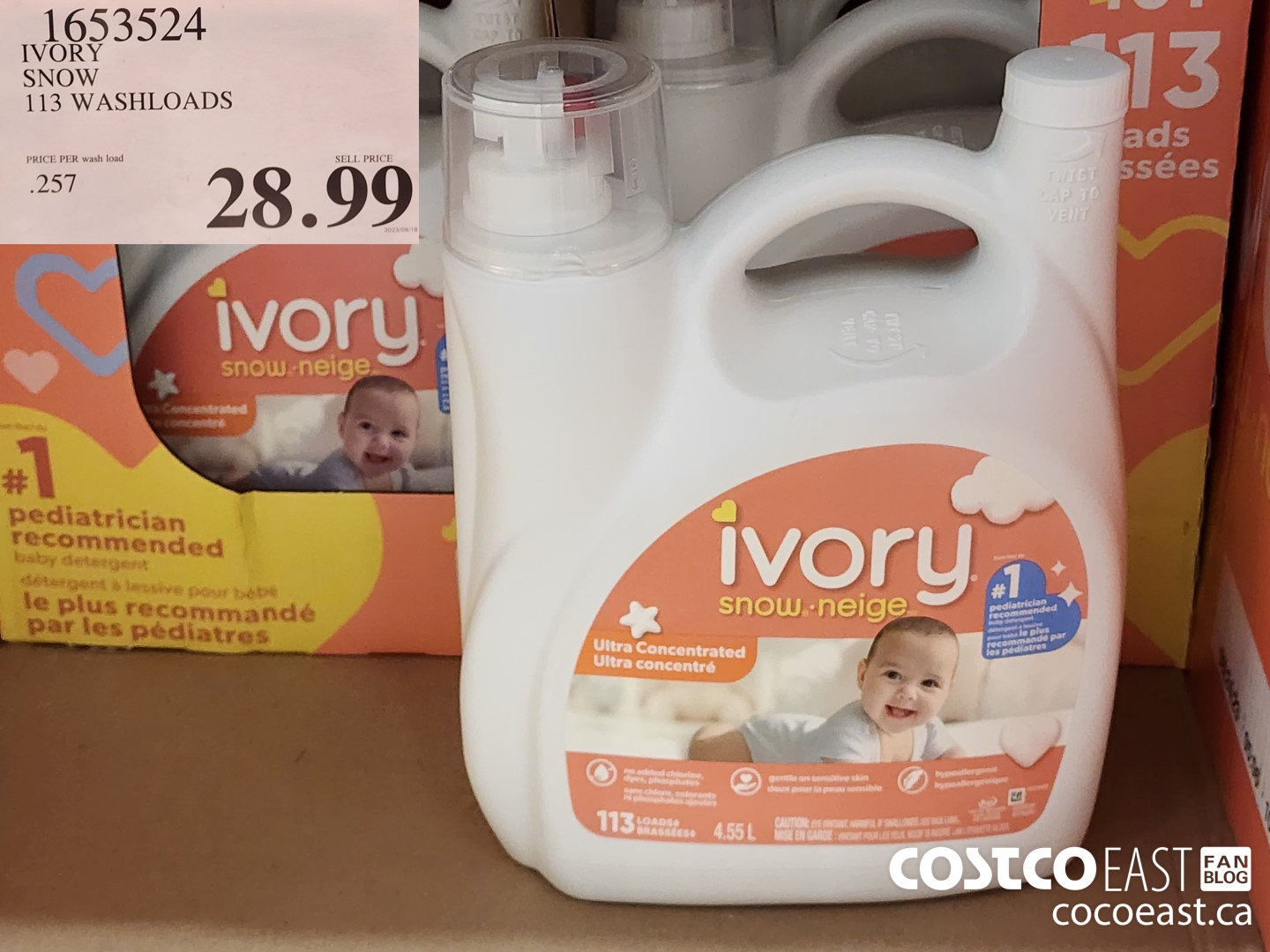 1653524 IVORY SNOW 113 wash loads $28.99