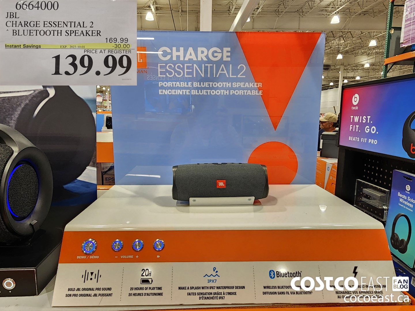 6664000 JBL CHARGE ESSENTIAL 2 BLUETOOTH SPEAKER ($30.00 INSTANT SAVINGS EXPIRES ON 2023-10-01) $139.99