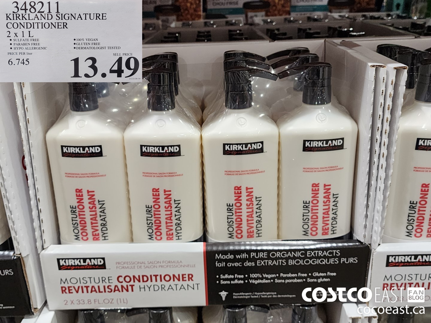 348211 KIRKLAND SIGNATURE CONDITIONER 2 X 1L $13.49