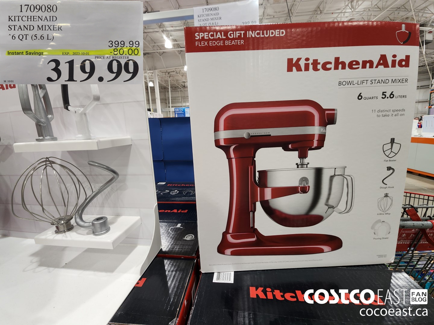 1709080 KITCHENAID STAND MIXER ($80.00 INSTANT SAVINGS EXPIRES ON 2023-10-01) $319.99