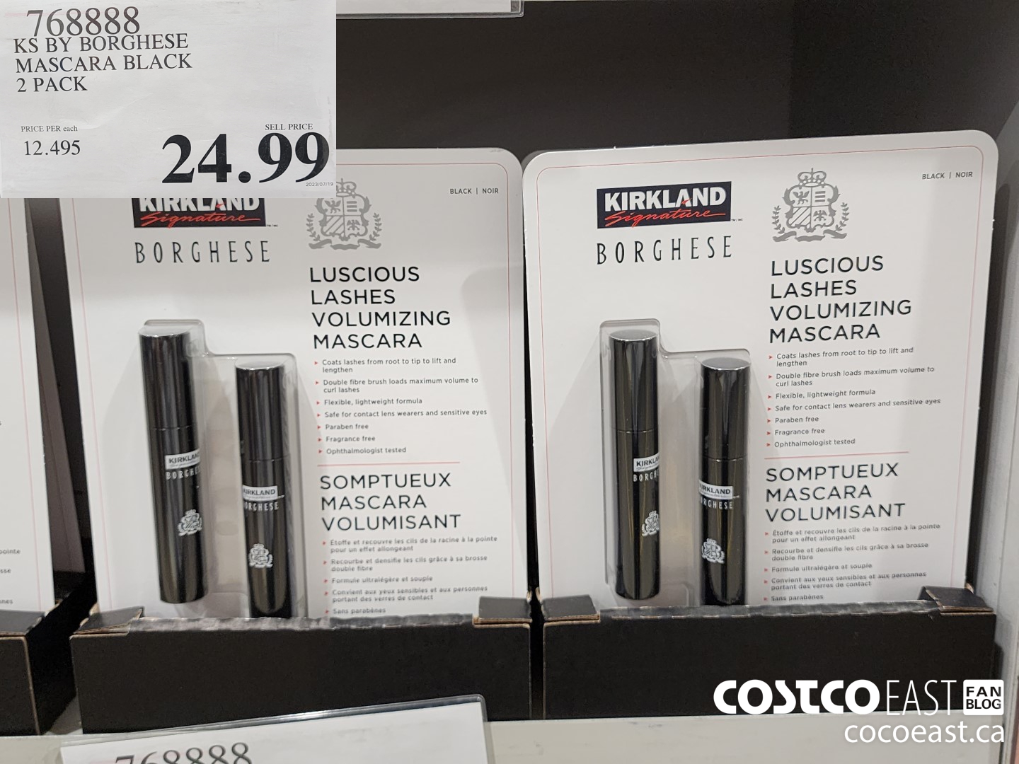 768888 KS BY BORGHESE MASCARA BLACK 2 PACK $24.99