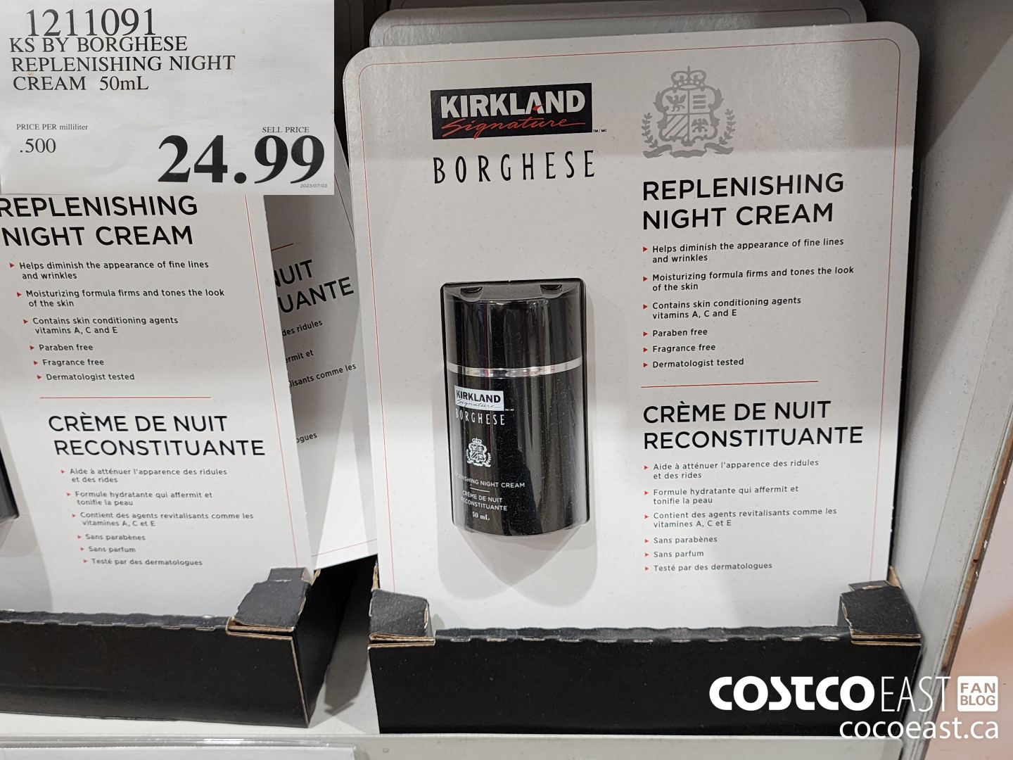 1211091 KS BY BORGHESE REPLENISHING NIGHT CREAM 50ML $24.99