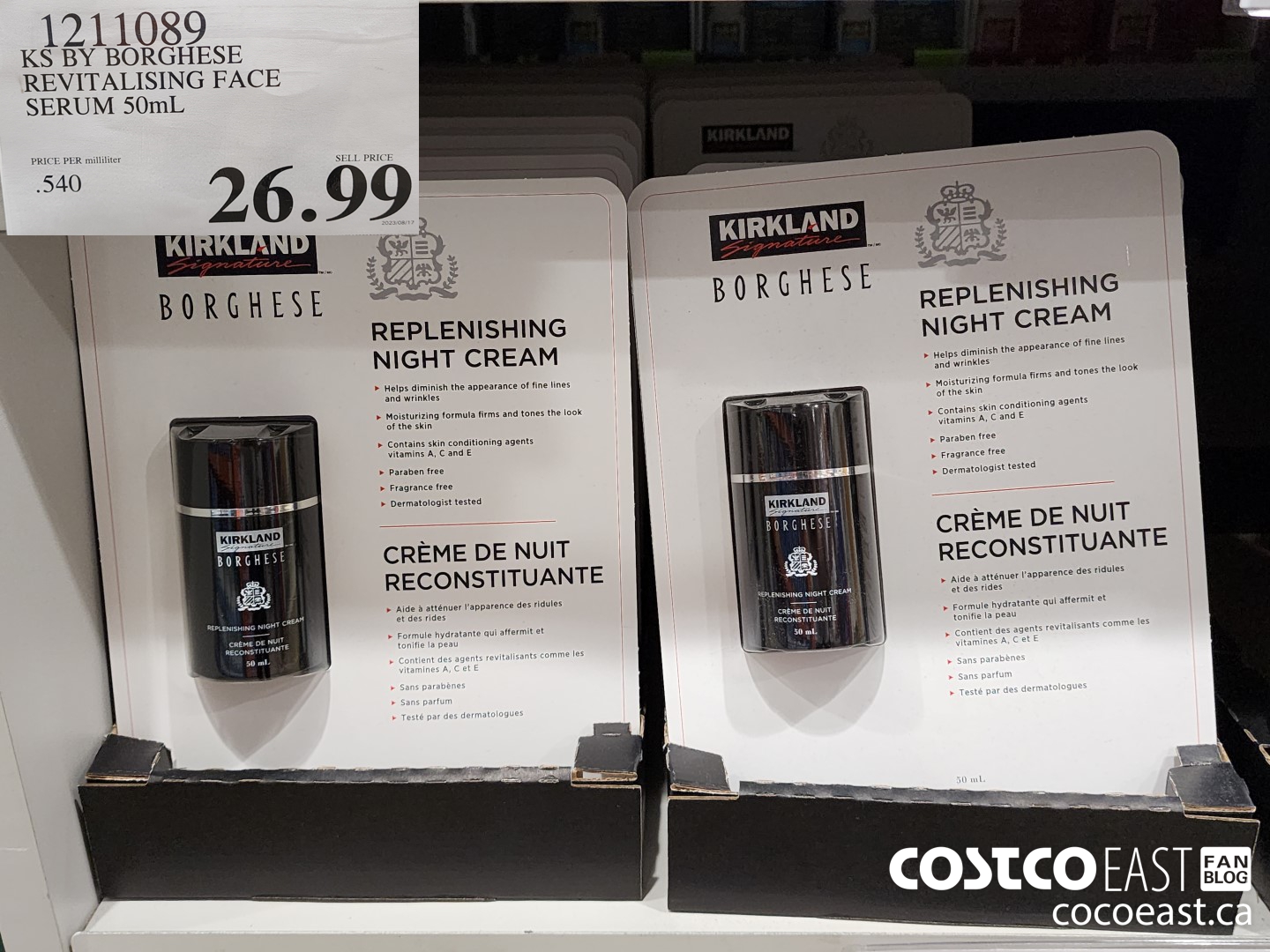 1211089 KS BY BORGHESE REVITALISING FACE SERUM 50ML $26.99