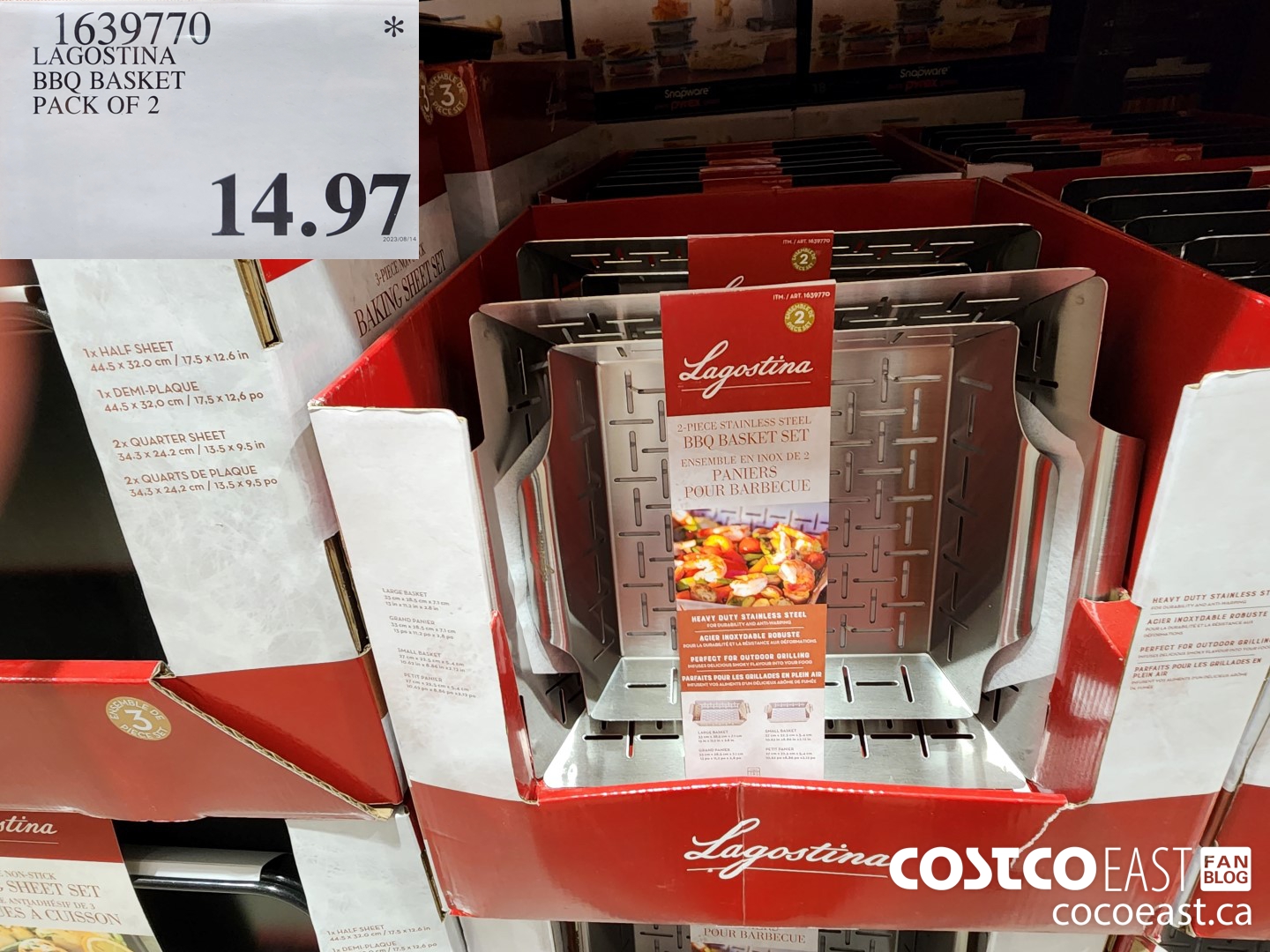 1639770 LAGOSTINA BBO BASKET PACK OF 2 $14.97