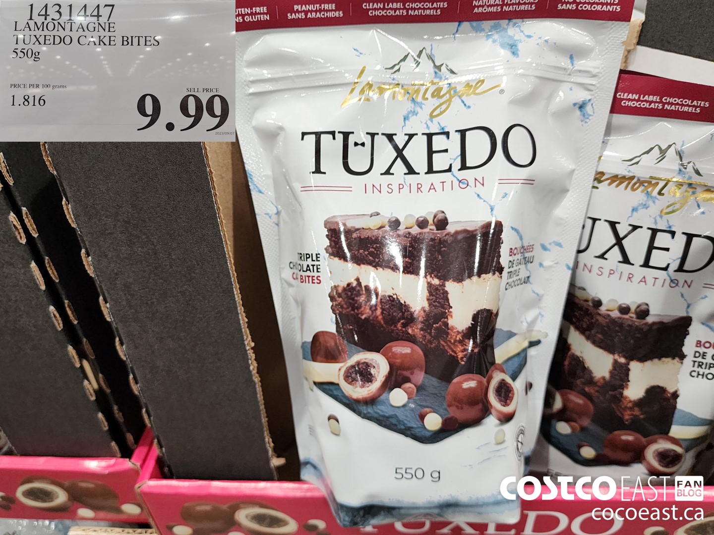1431447 LAMONTAGNE TUXEDO CAKE BITES 550G $9.99