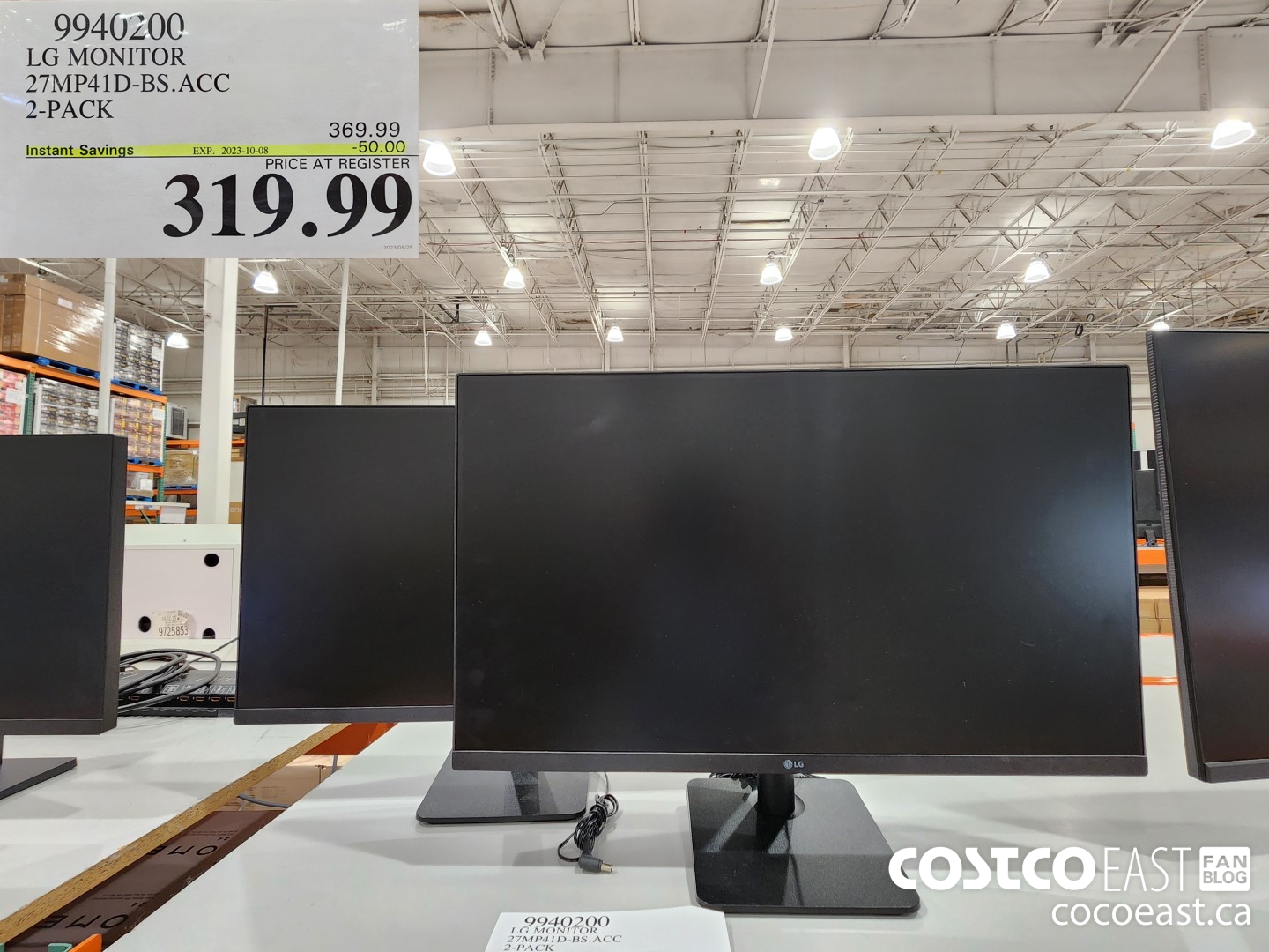 9940200 LG MONITOR 27MP41D-BS.ACC 2-PACK ($50.00 INSTANT SAVINGS EXPIRES ON 2023-10-08) $319.99