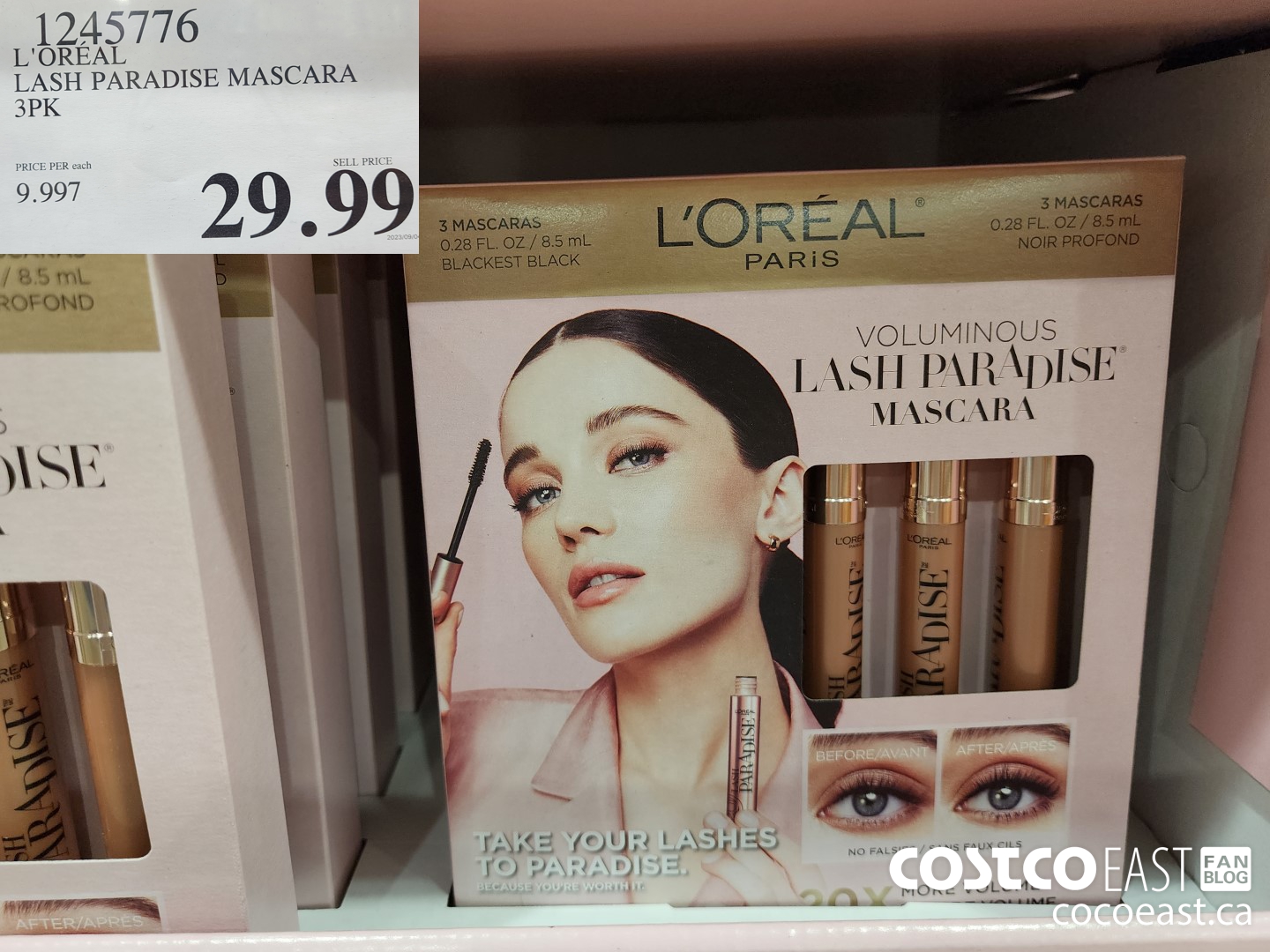1245776 L'OREAL LASH PARADISE MASCARA 3PK $29.99