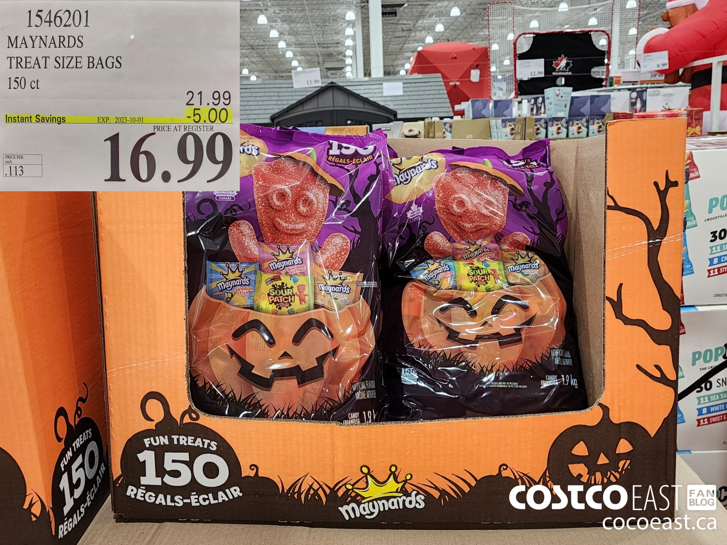 1546201 MAYNARDS TREAT SIZE BAGS 150 ct ($5.00 INSTANT SAVINGS EXPIRES ON 2023-10-01) $16.99