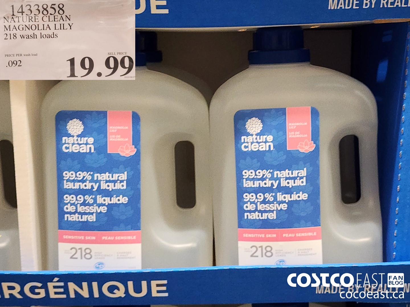 1433858 NATURES CLEAN MAGNOLIA LILY 218 WASH LOADS $19.99