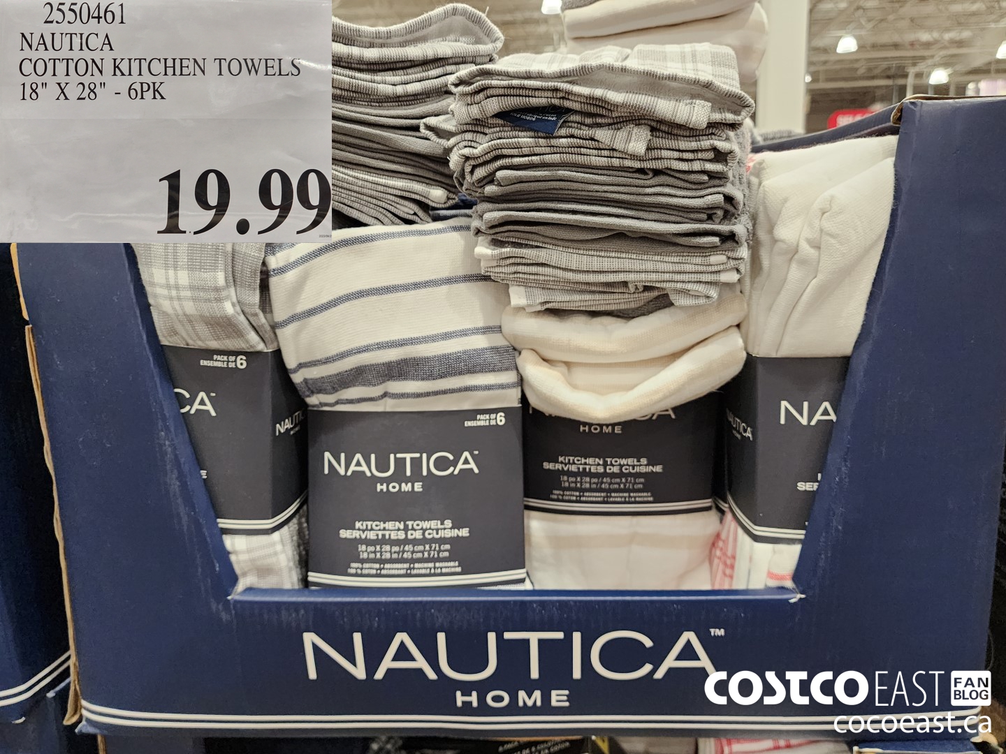 NAUTICA COTTON KITCHEN TOWELS 18  X 28  - 6PK at Costco 3180 Laird Rd  Mississauga