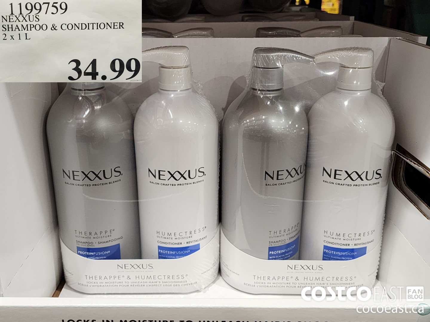 1199759 NEXXUS SHAMPOO & CONDITIONER 2 X 1L $34.99