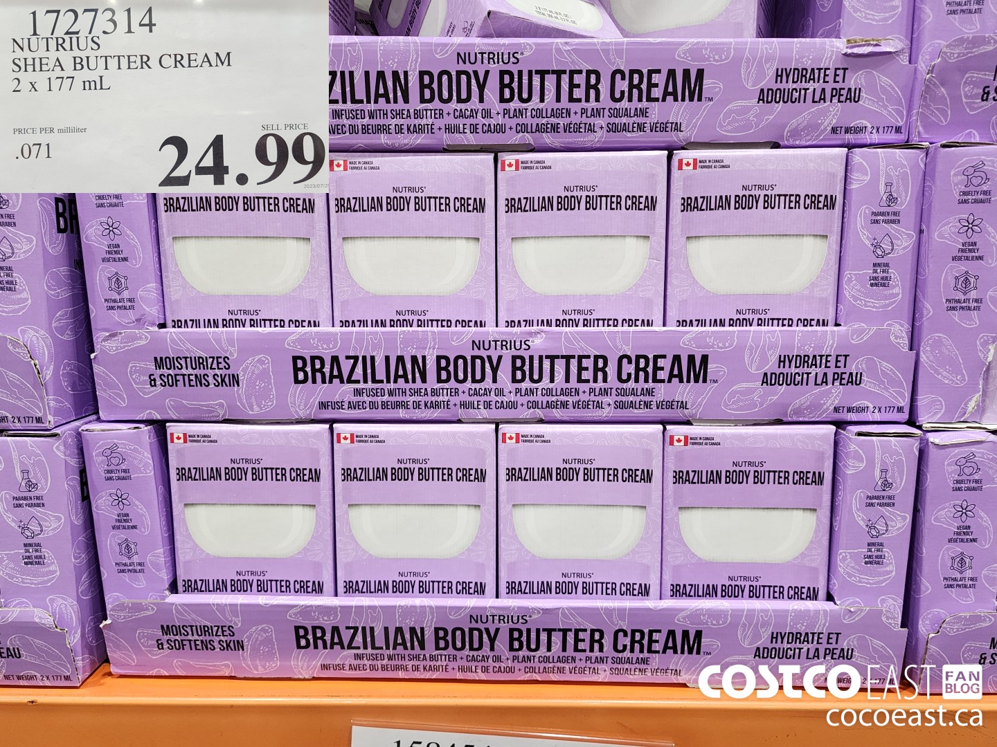 1727314 NUTRIUS SHEA BODY CREAM 2 X 177 ML $24.99