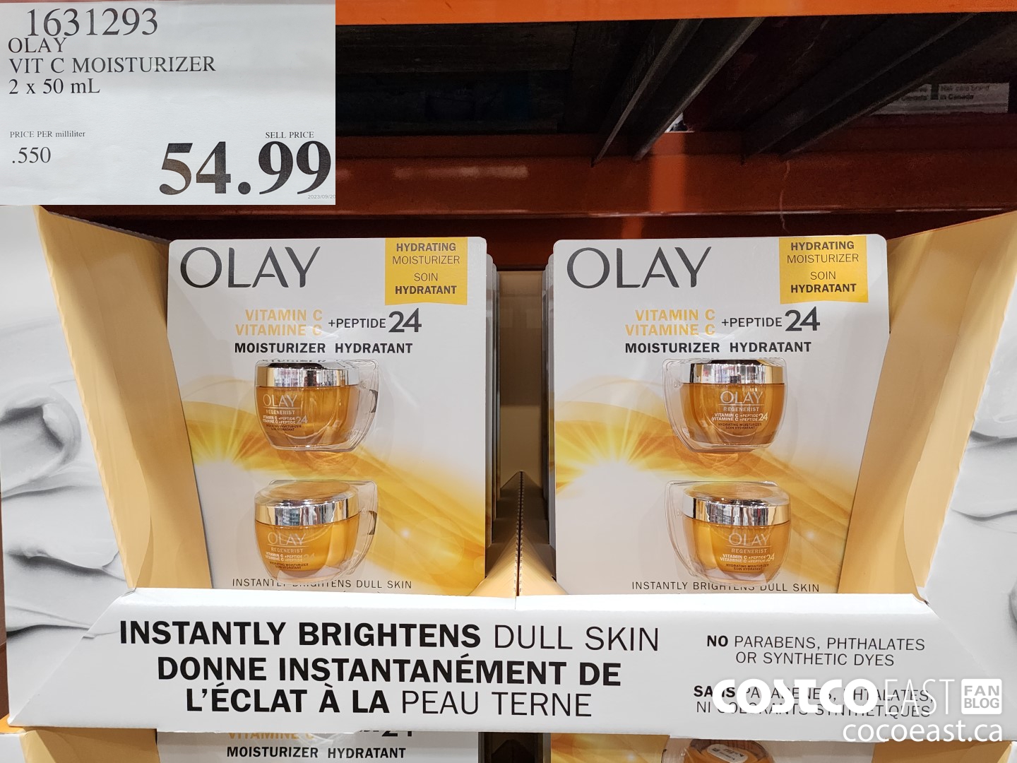 1631293 OLAY VIT C MOISTURIZER 2 x 50 mL $54.99