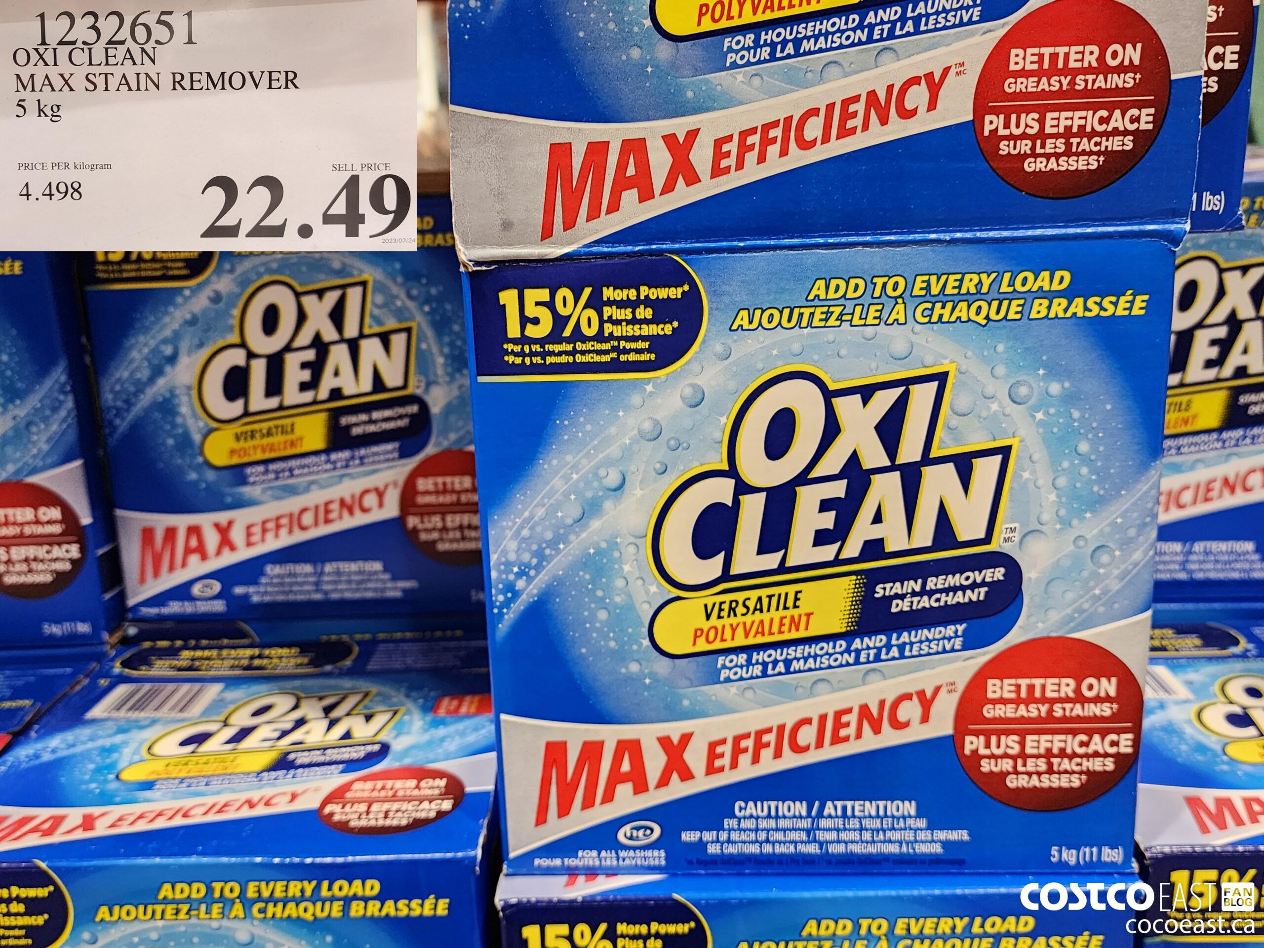1232651 OXI CLEAN MAX STAIN REMOVER 5 KG $22.49