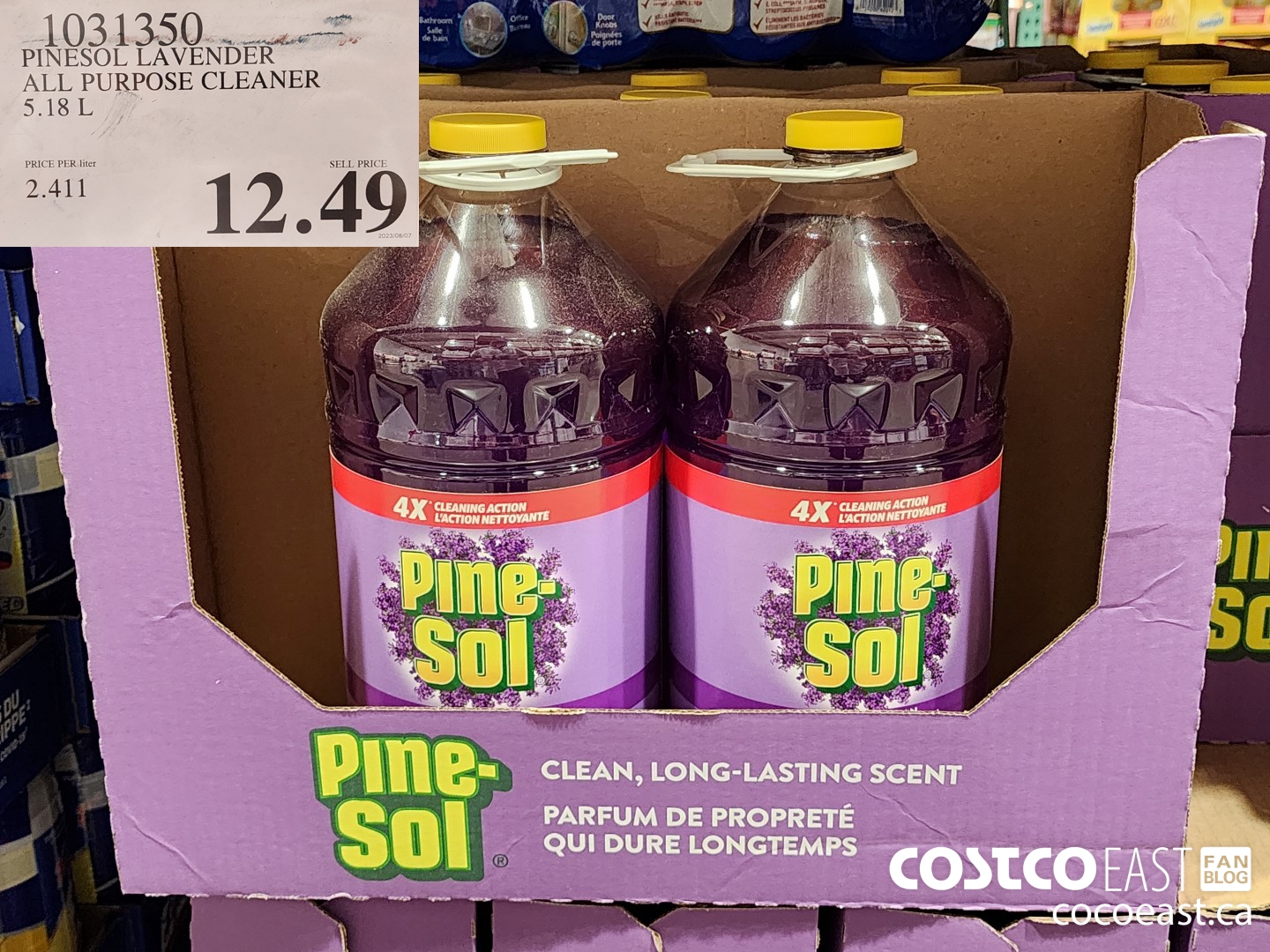 1031350 PINESOL LAVANDER ALL PURPOSE CLEANER 5.18 L $12.49