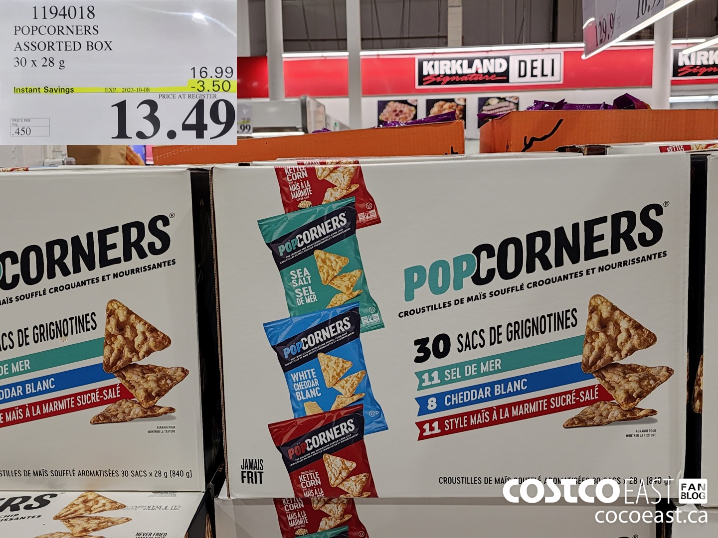 1194018 POPCORNERS ASSORTED BOX 30 x 28 ($3.50 INSTANT SAVINGS EXPIRES ON 2023-10-08) $13.49