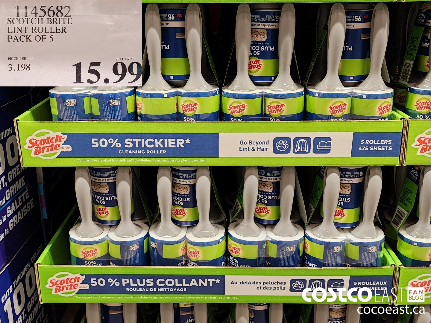 1145682 SCOTCH-BRITE LINT ROLLER PACK OF 5 $15.99