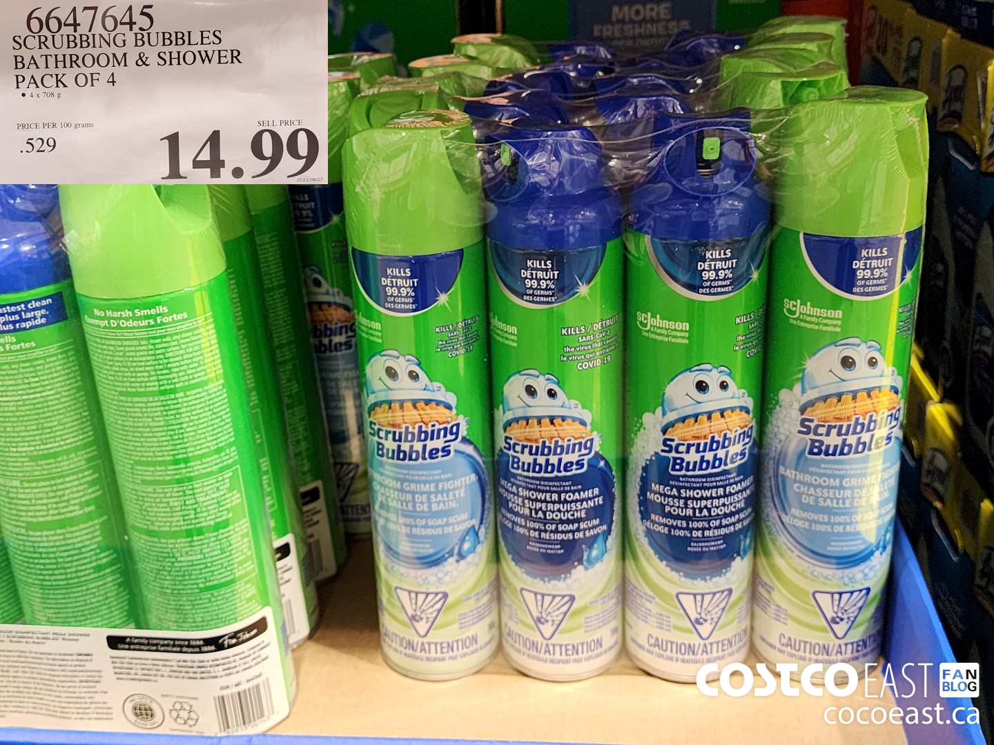 6647645 SCRUBBING BUBBLES BATHROOM & SHOWER PACK OF 4 $14.99