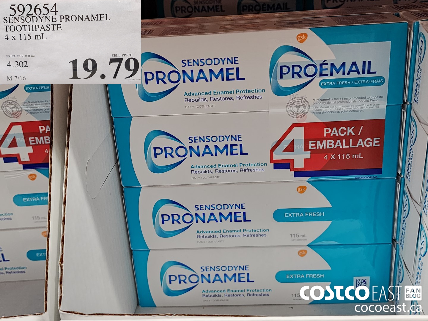 592654 SENSODYNE PRONAMEL TOOTHPASTE 4x 115 mL $19.79