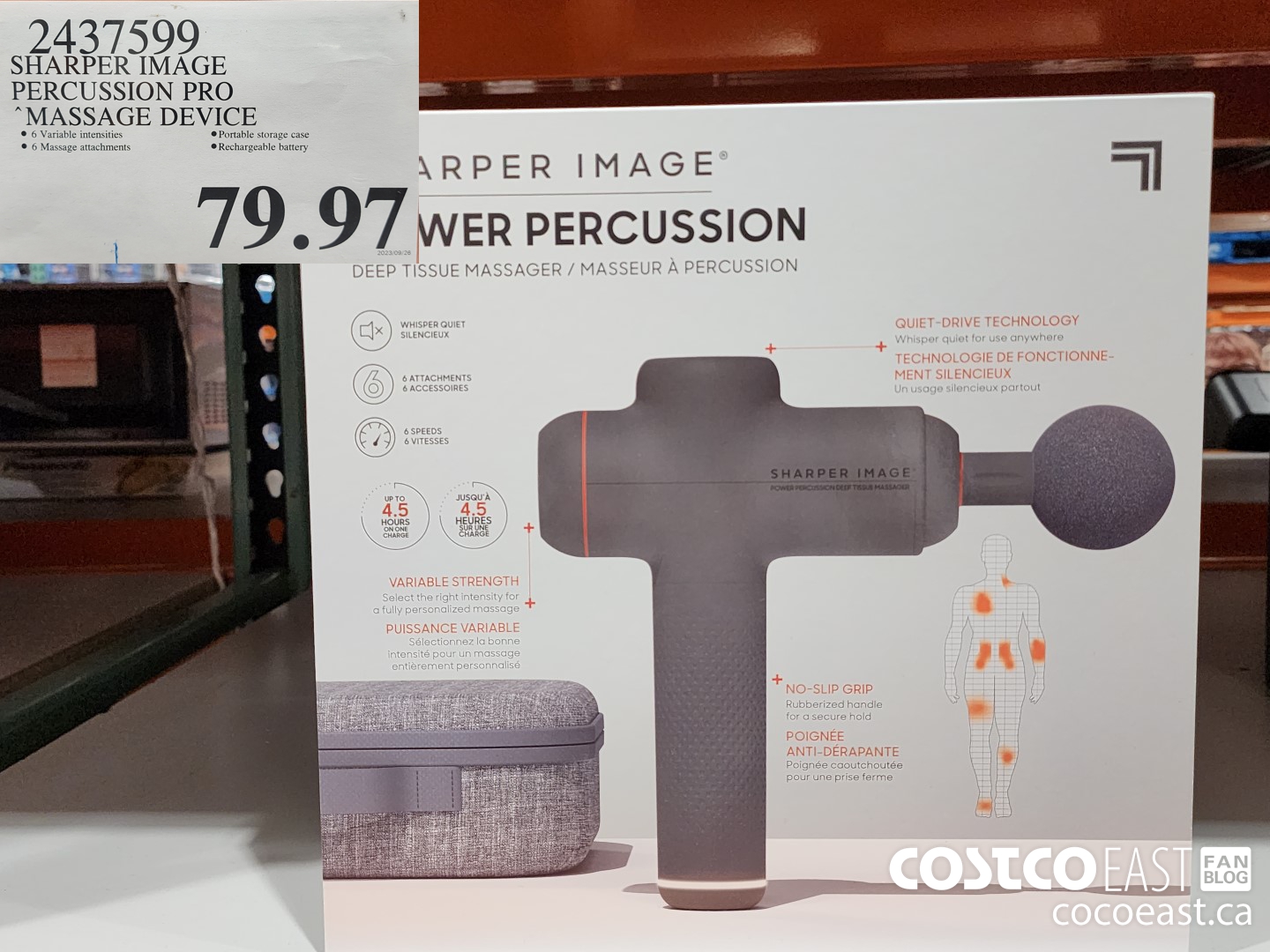 2437599 SHARPER IMAGE PERSCUSSION PRO MASSAGE DEVICE $79.97