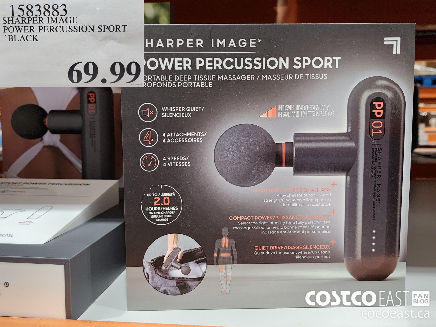 1583883 SHARPER IMAGE POWER PERCUSSION SPORT BLACK $69.99