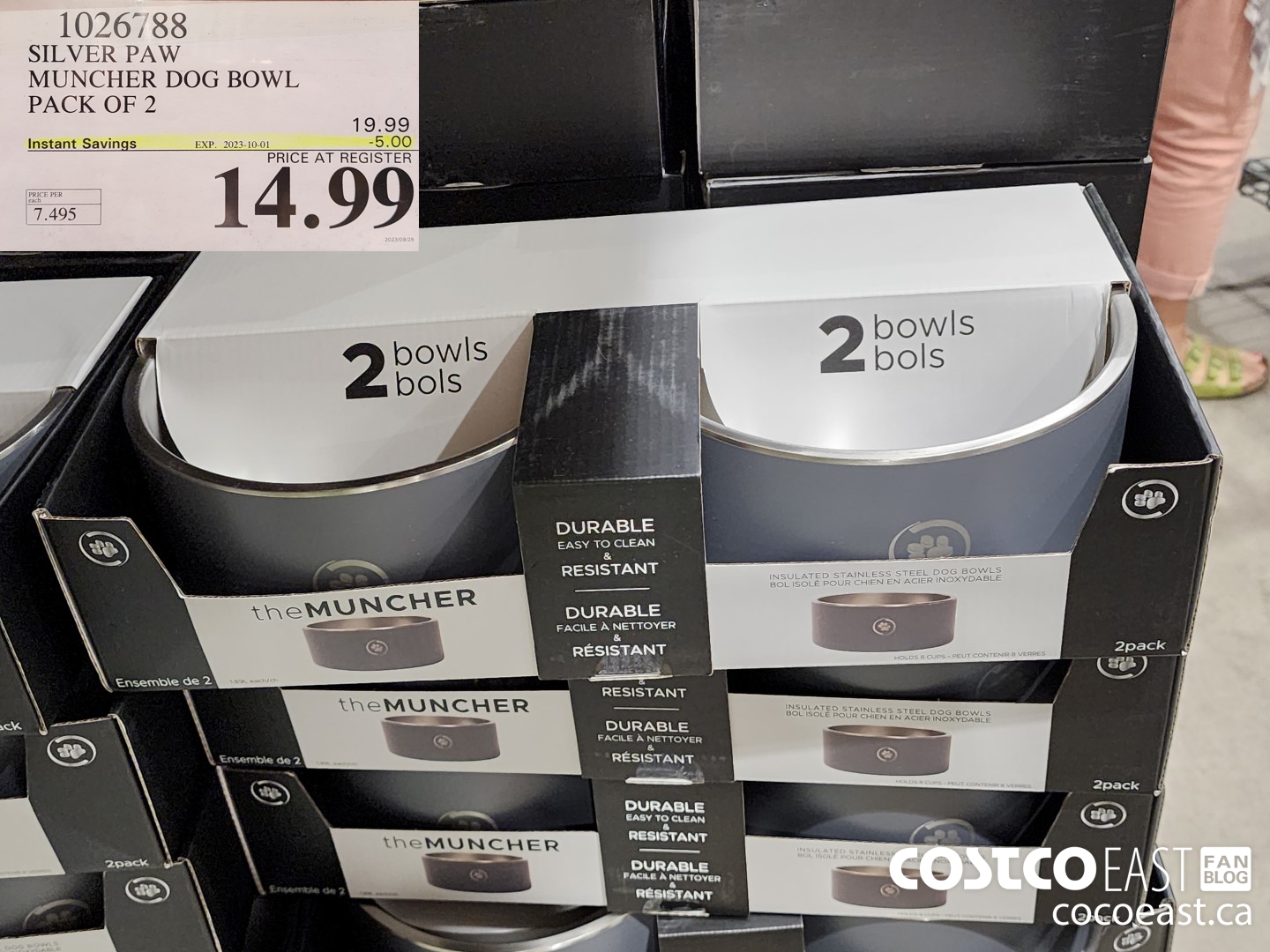 1026788 SILVER PAW MUNCHER DOG BOWL PACK OF 2 ($5.00 INSTANT SAVINGS EXPIRES ON 2023-10-01) $14.99