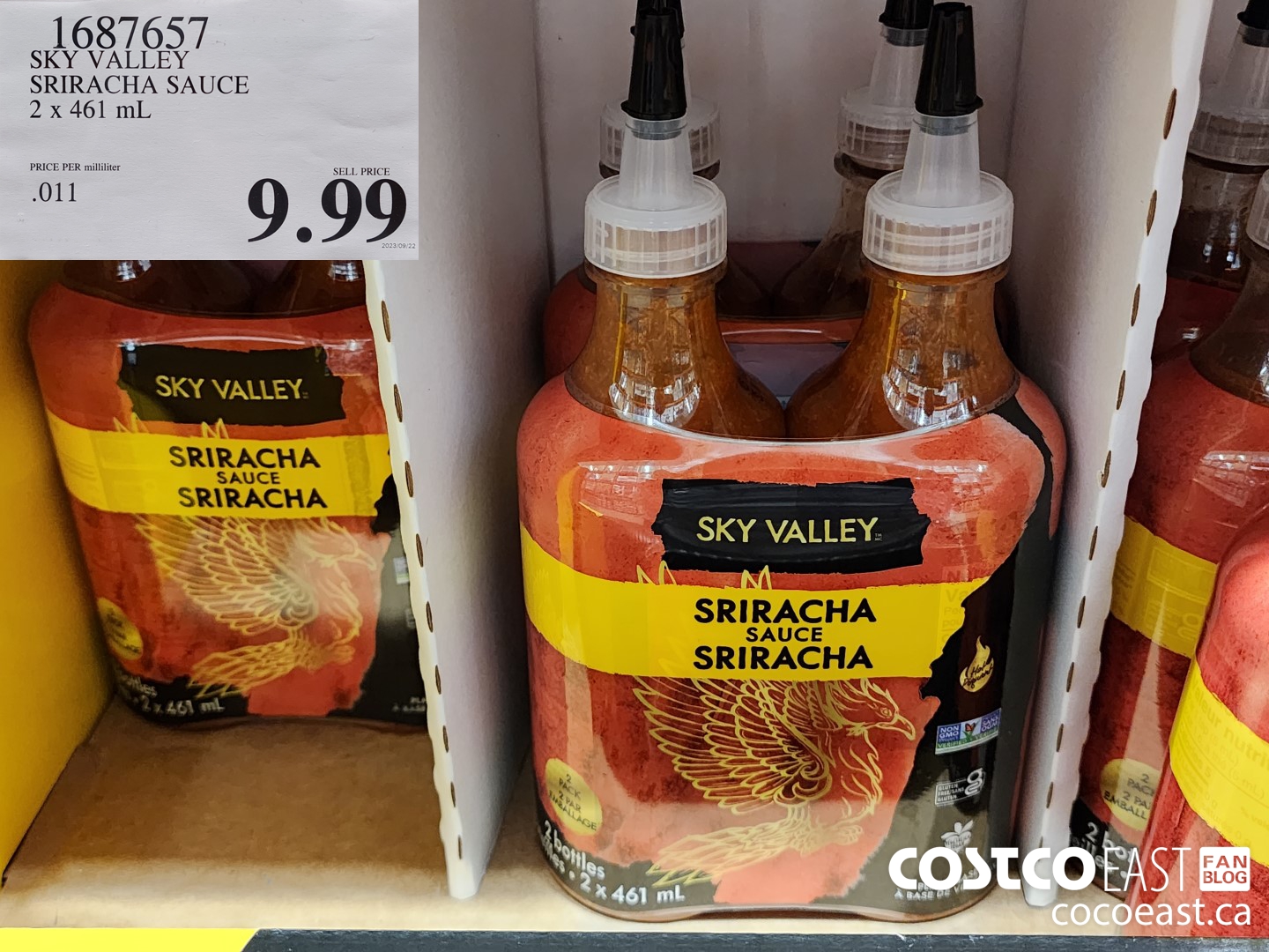 1687657 SKY TALLEY SRIRACHA SAUCE 2x 461 mL $9.99