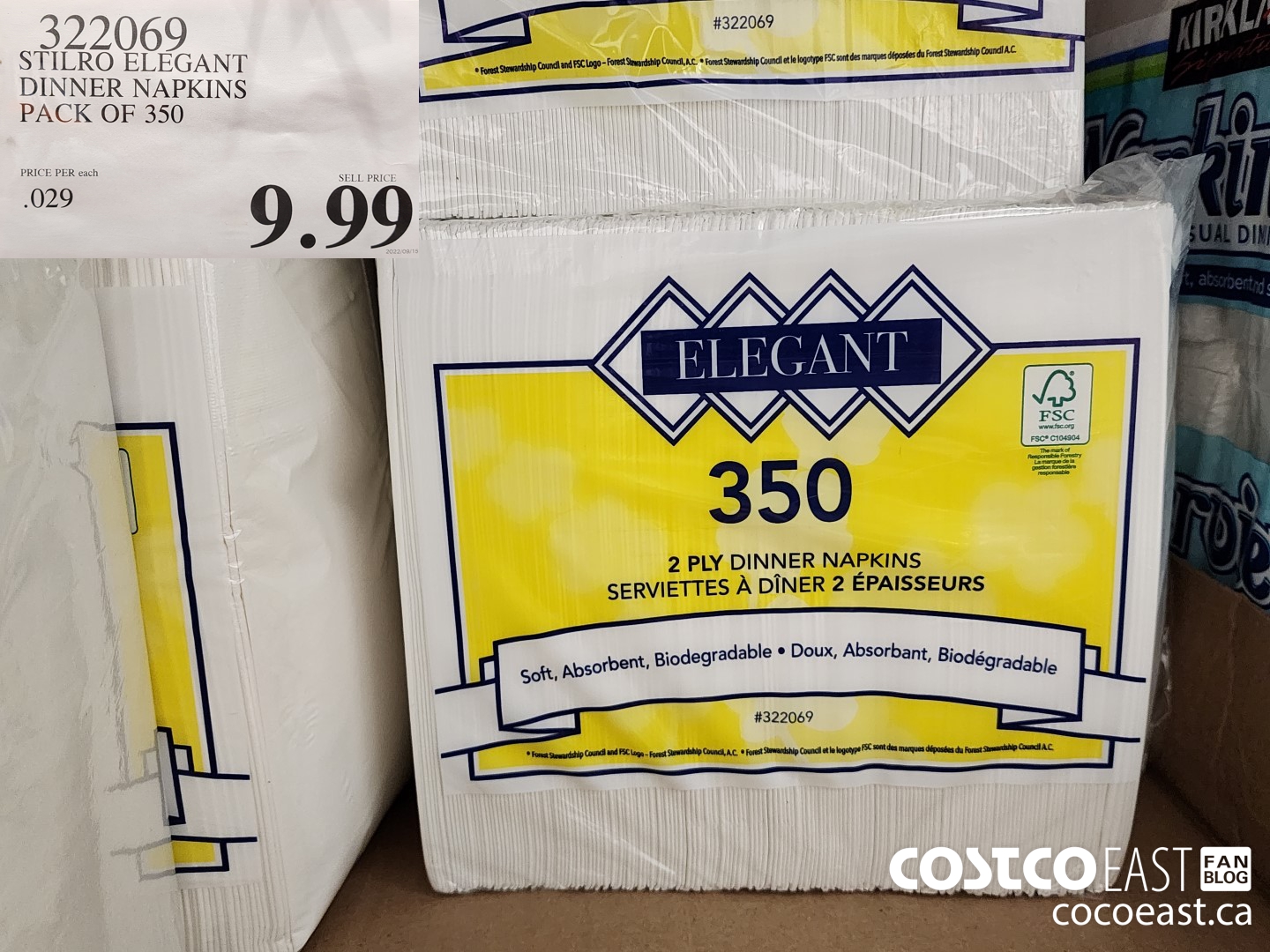 322069 STILRO ELEGANT DINNER NAPKINS PACK OF 350 $9.99