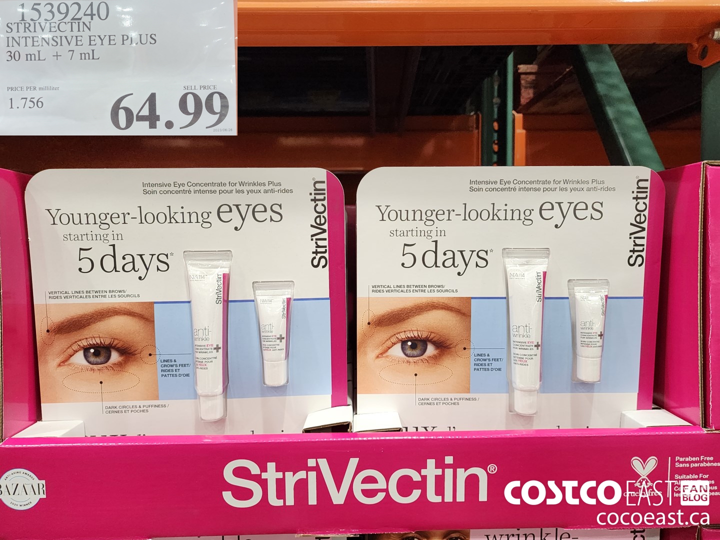 1539240 STRIVECTIN INTENSIVE EYE PLUS 30 mL + 7 mL $64.99