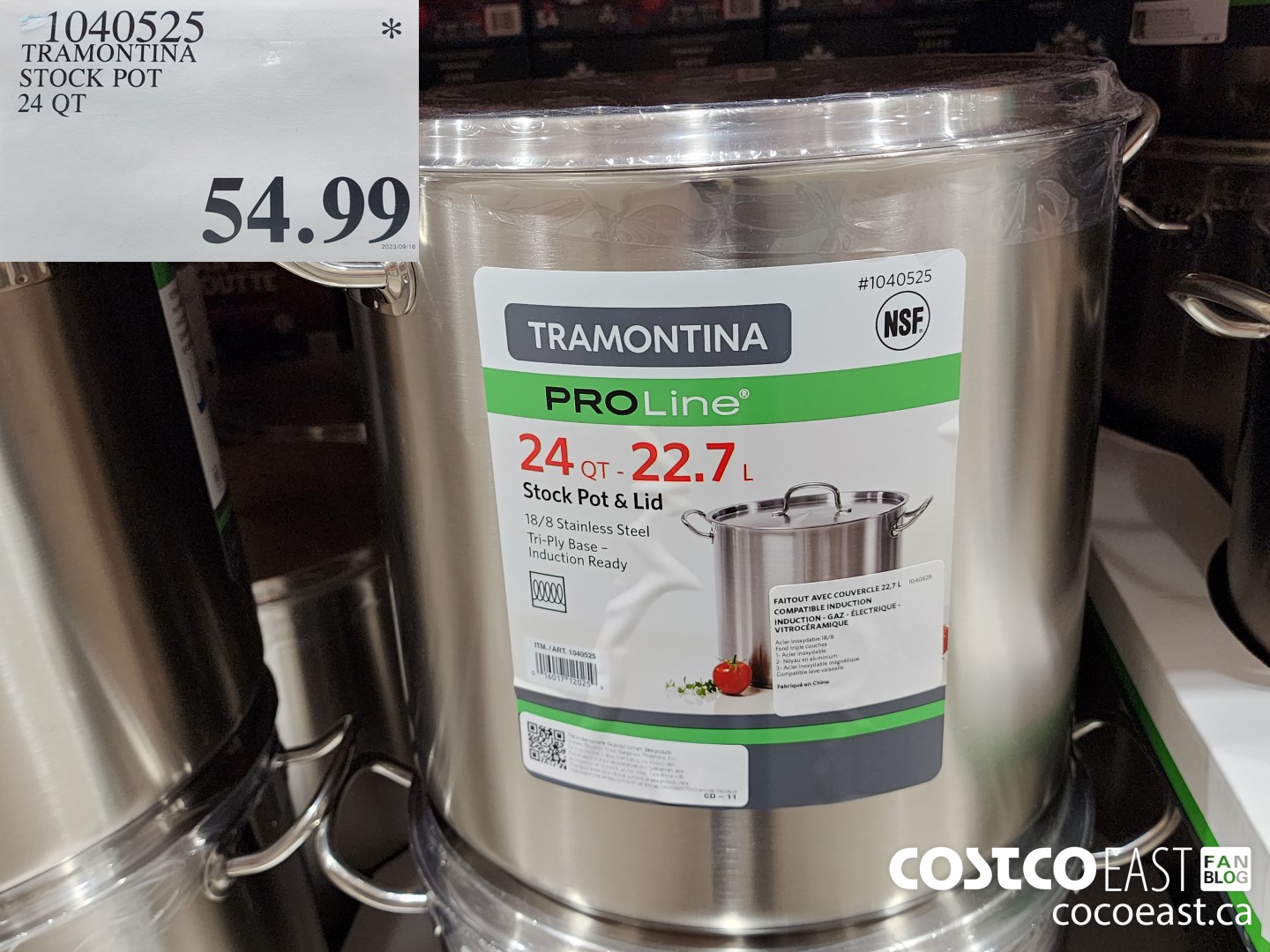 1040525 TRAMONTINA STOCK POT 24 QT $54.99