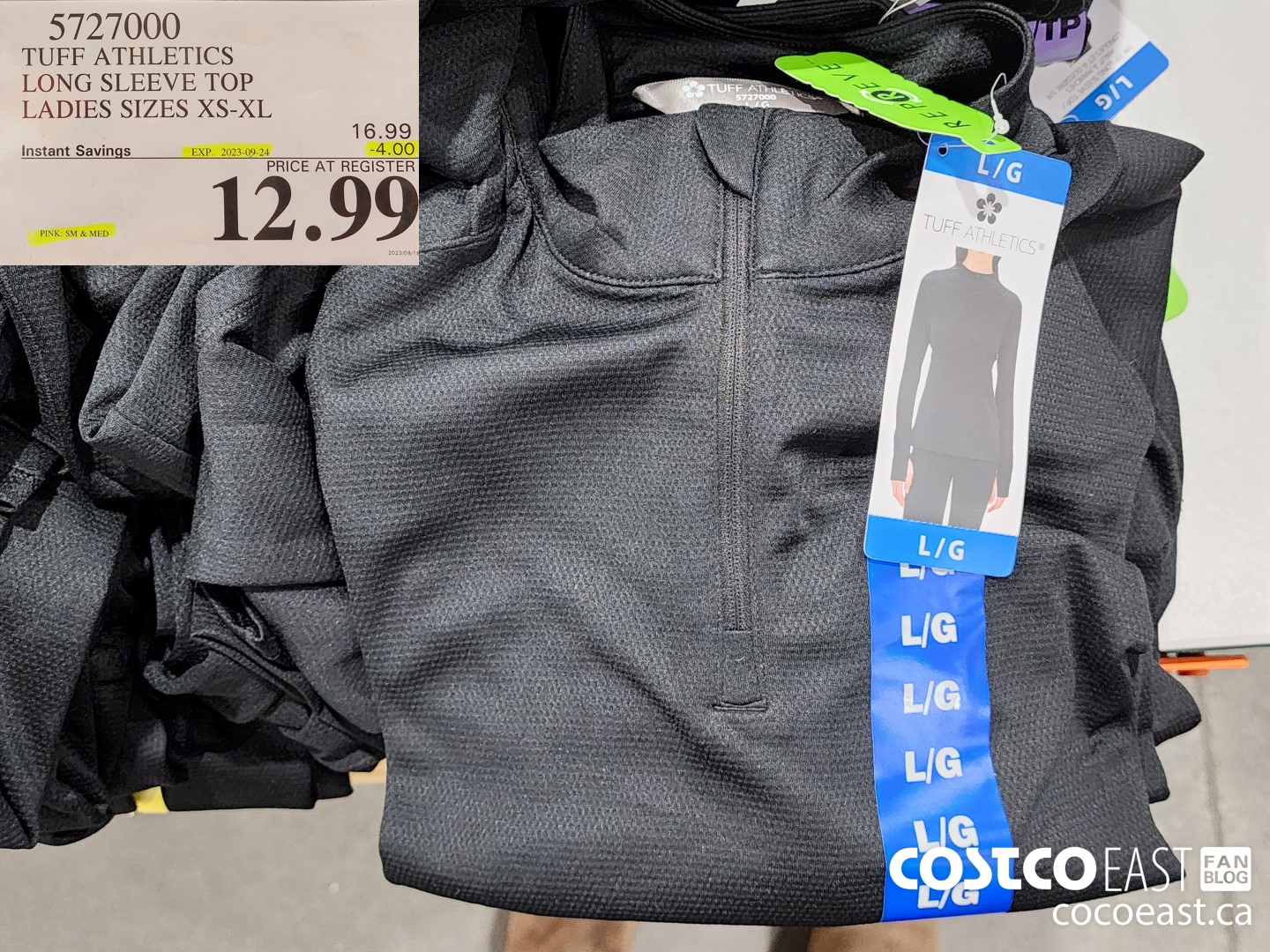5727000 TUFF ATHLETICS LONG SLEEVE TOP LADIES SIZES XS-XL 2023-09-4 ($4.00 INSTANT SAVINGS) $12.99