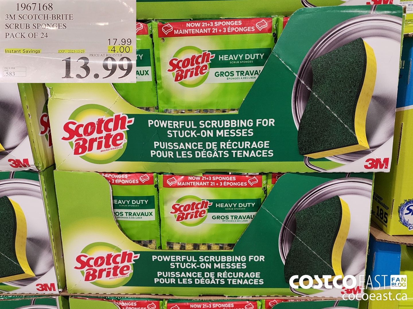 1967168 3M SCOTCH-BRITE SCRUB SPONGES PACK OF 24 ($4.00 INSTANT SAVINGS EXPIRES ON 2023-10-29) $13.99