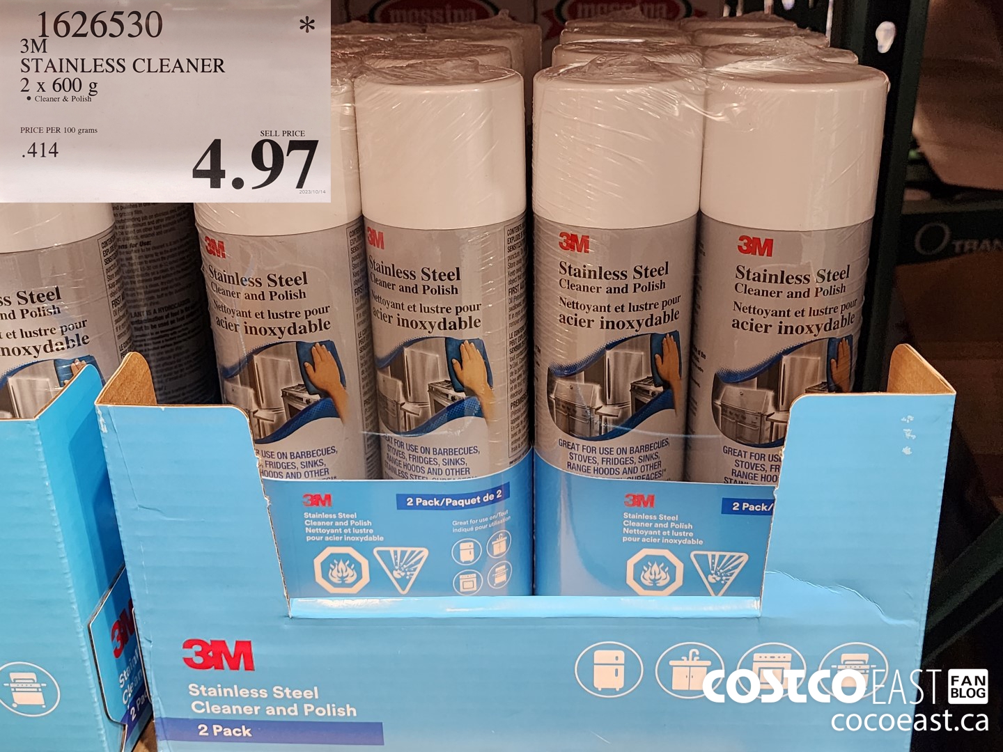 1626530 3M STAINLESS CLEANER 2 x 600g $4.97