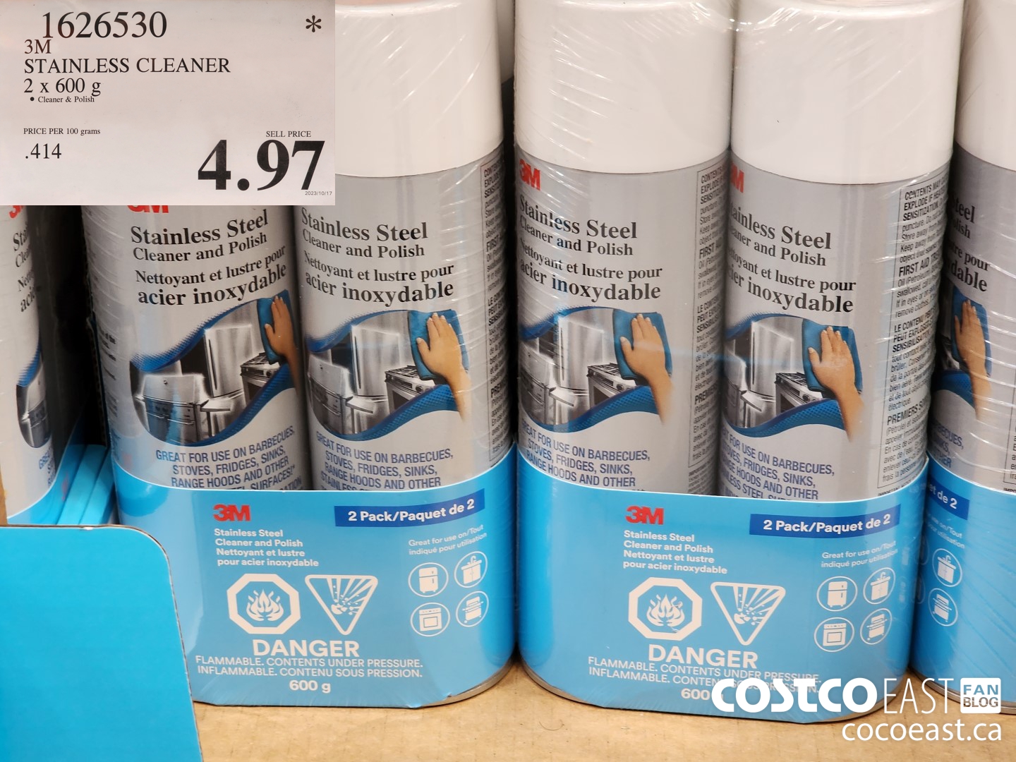 1626530 3M STAINLESS CLEANER 2 x 600g $4.97