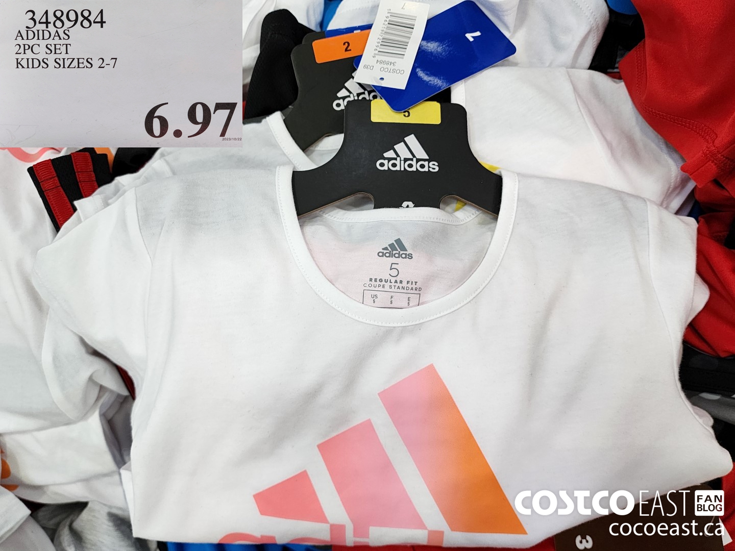 348984 ADIDAS 2PC SET KIDS SIZES 2-7 $6.97