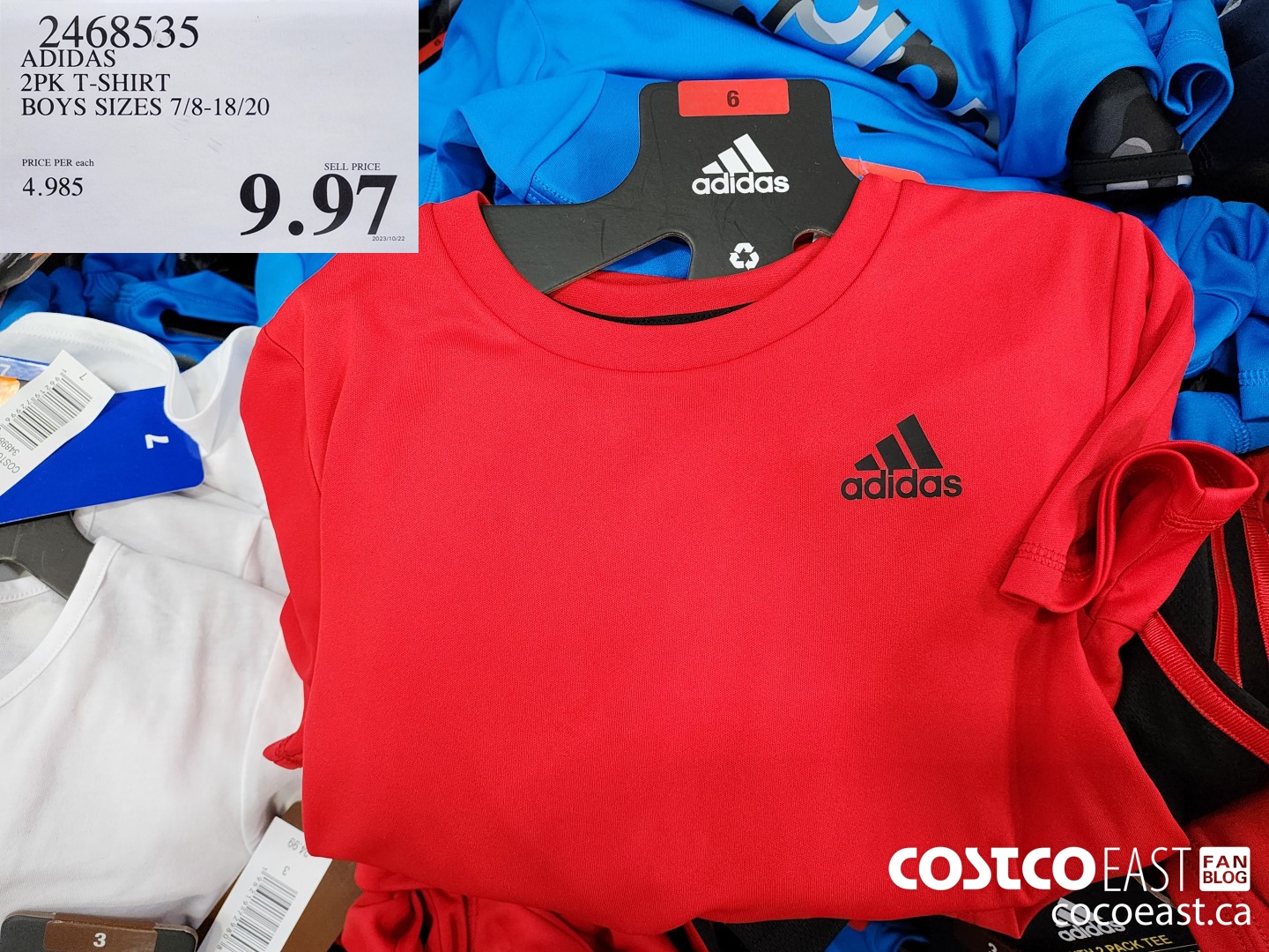 2468535 ADIDAS 2PK T-SHIRT BOYS SIZES 7/8-18/20 $9.97