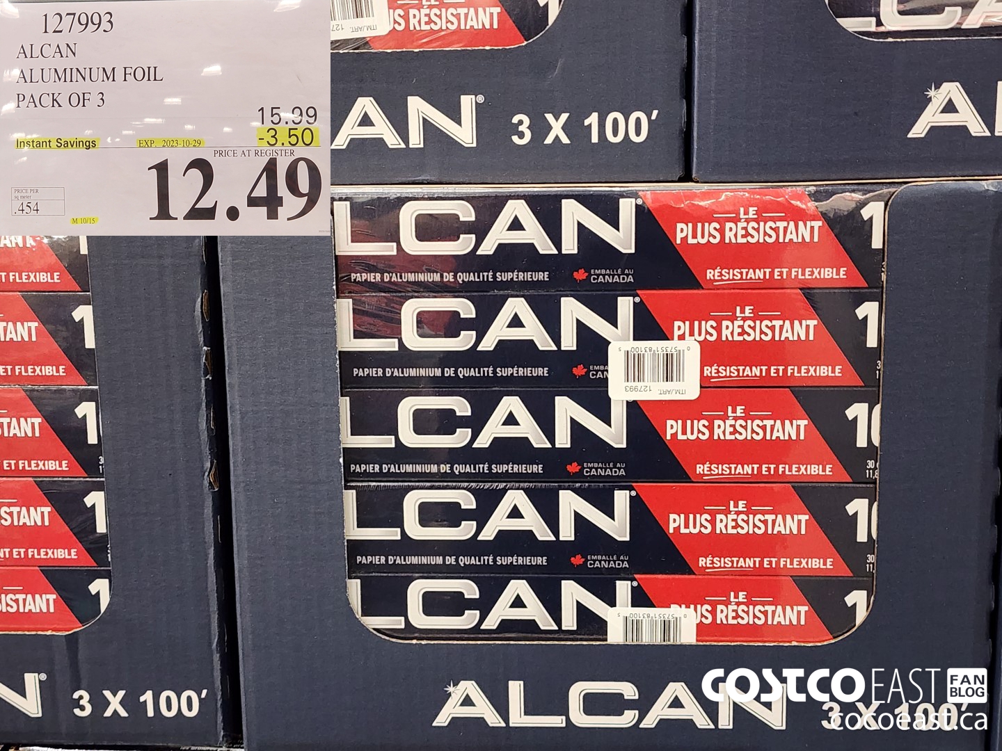 127993 ALCAN ALUMINUM FOIL PACK OF 3 ($3.50 INSTANT SAVINGS EXPIRES ON 2023-10-29) $12.49