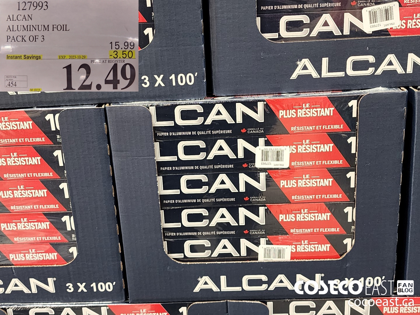 127993 ALCAN ALUMINUM FOIL PACK OF 3 ($3.50 INSTANT SAVINGS EXPIRES ON 2023-10-29) $12.49