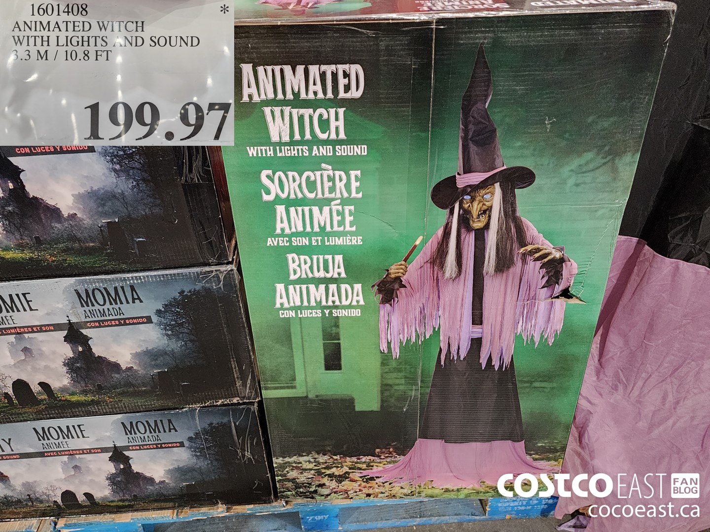 1601408 ANIMATED WITCH WITH LIGHTS AND SOUND 3.3 M / 10.8 FT $199.97