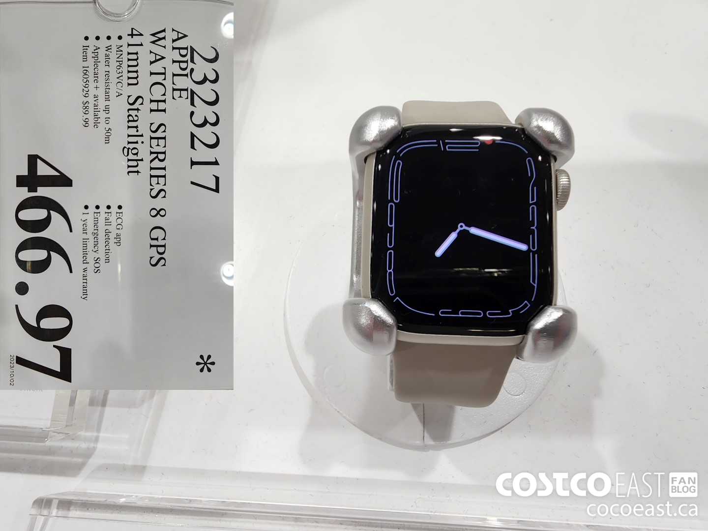 2323217 APPLE WATCH SERIES 8 GPS 41MM STARLIGHT $466.97