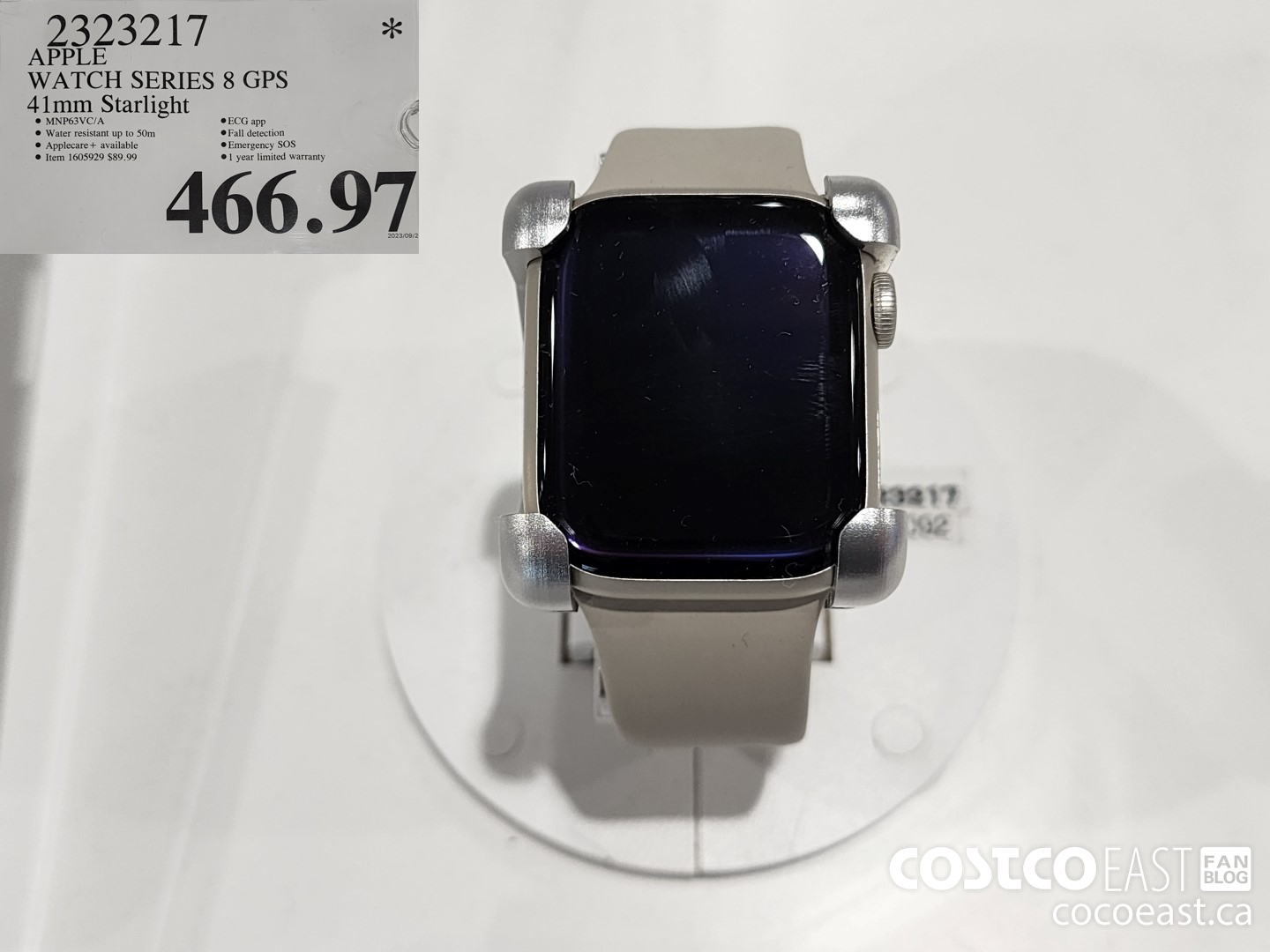 2323217 APPLE WATCH SERIES 8 GPS 41MM STARLIGHT $466.97