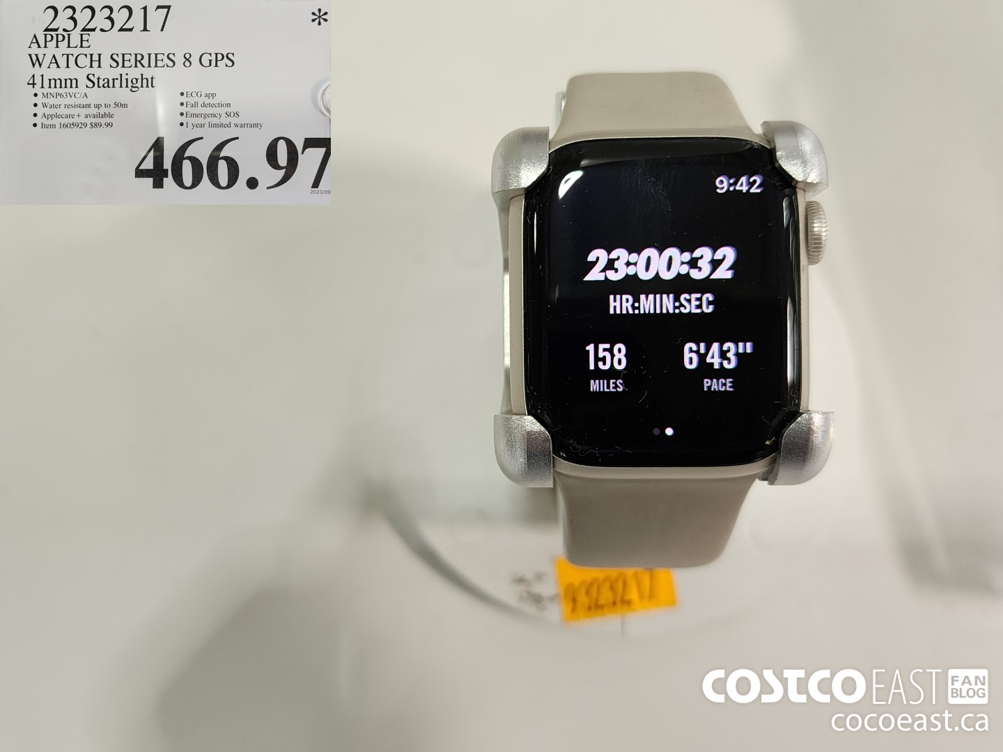 2323217 APPLE WATCH SERIES 8 GPS 41MM STARLIGHT $466.97