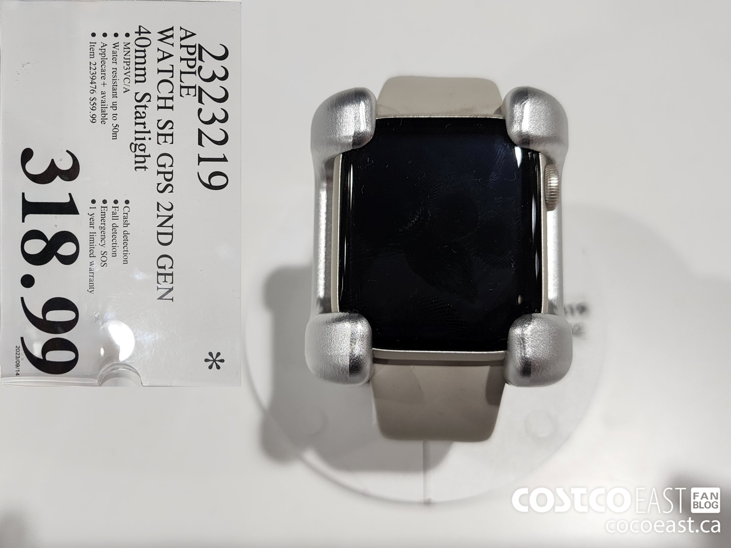 2323219 APPLE WATCH SE GPS 2ND GEN 40MM STARLIGHT $318.99