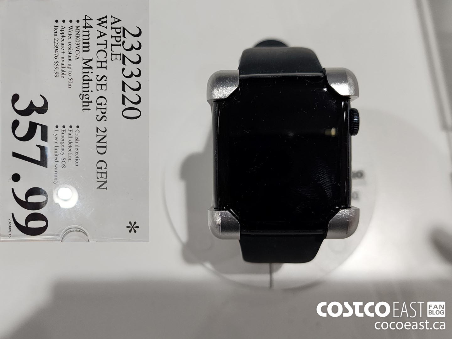 2323220 APPLE WATCH SE GPS 2ND GEN 44MM MIDNIGHT $357.99