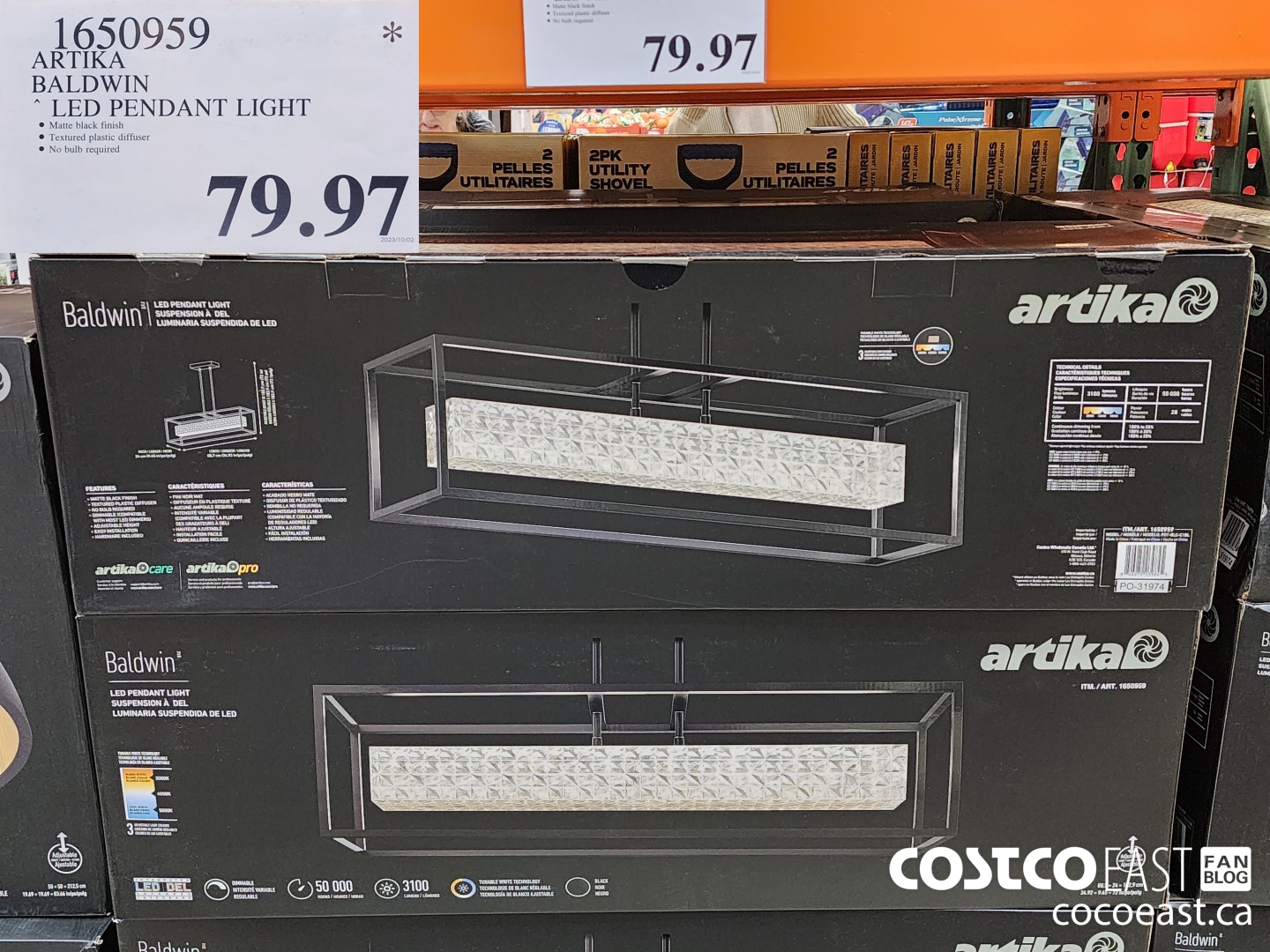 1650959 ARTIKA BALDWIN LED PENDANT LIGHT $79.97